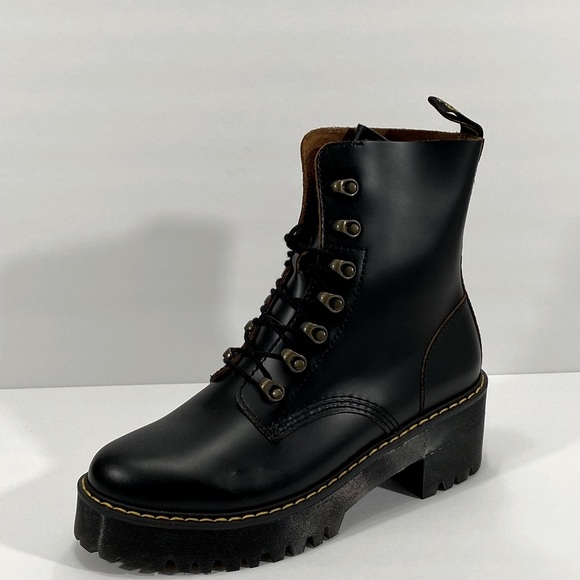 New Dr Martens Leona vintage smooth leather boots - Picture 8 of 14